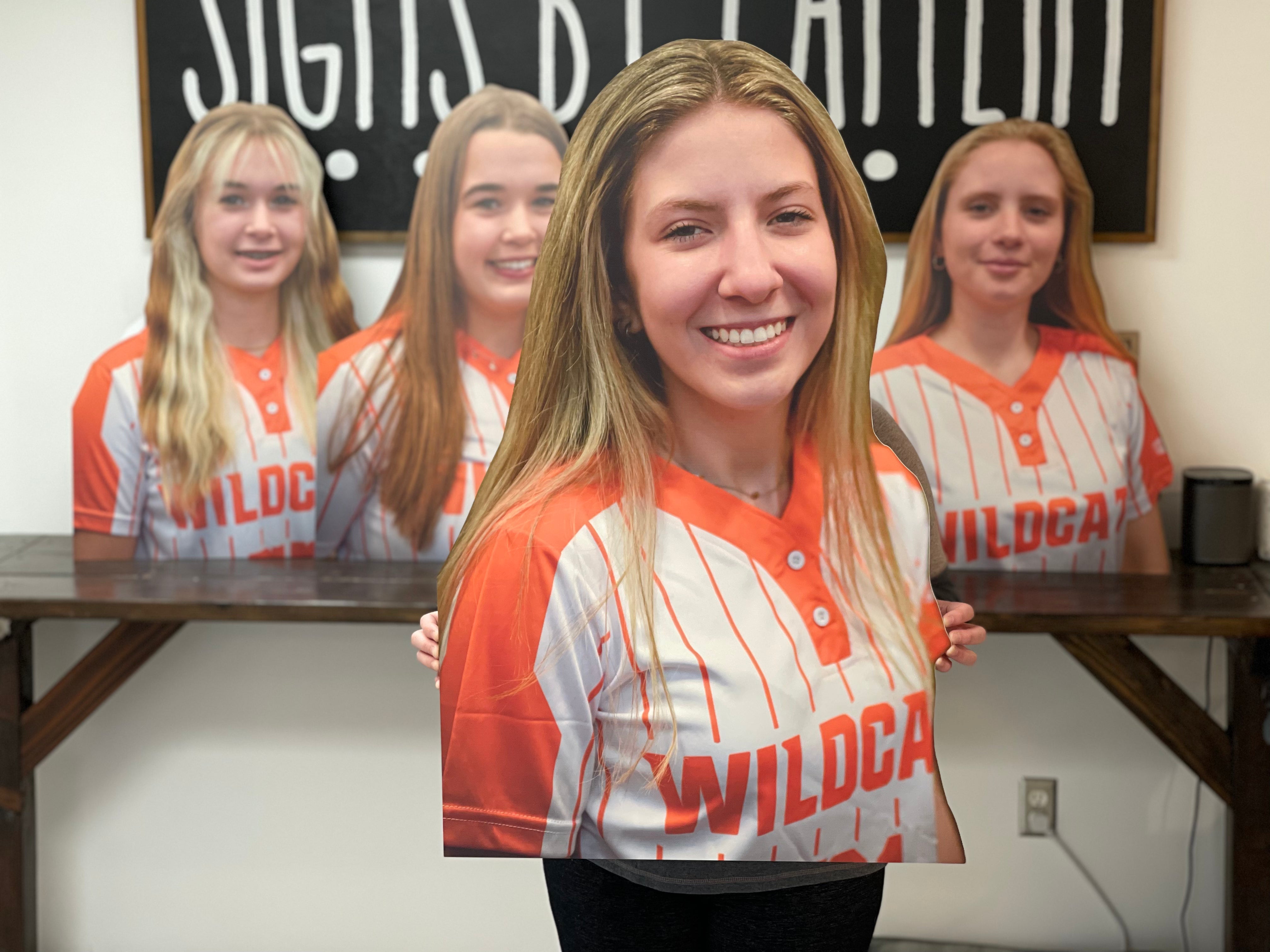 PERSONALIZED HEAD CUTOUT SIGN Knotted Grain