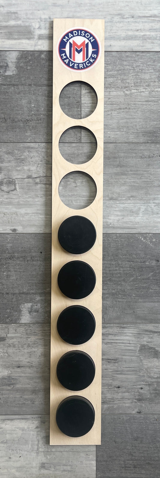 Hockey Puck 8 Slot Wall Holder