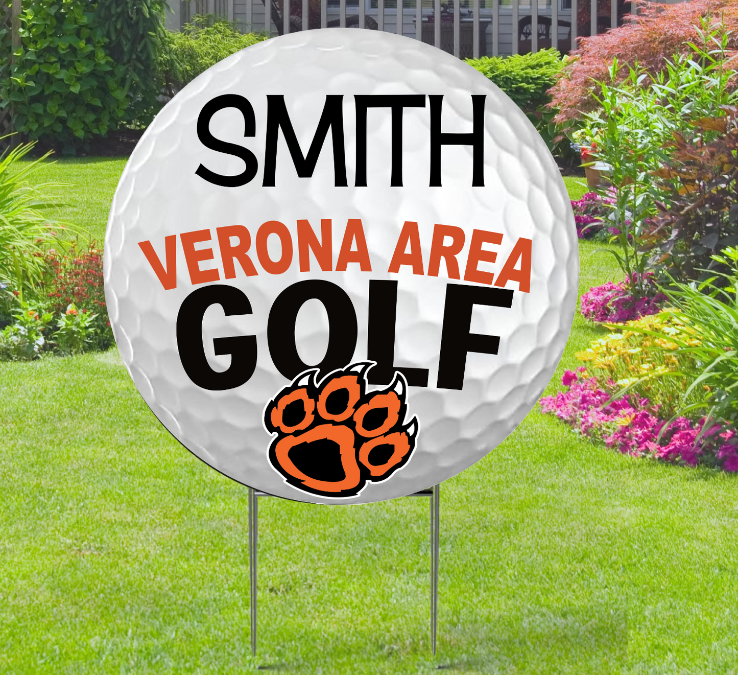 Verona Golf Ball Yard Sign