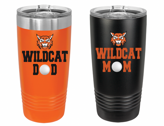 20 oz Verona Wildcat Mom/Dad Golf Travel Mug