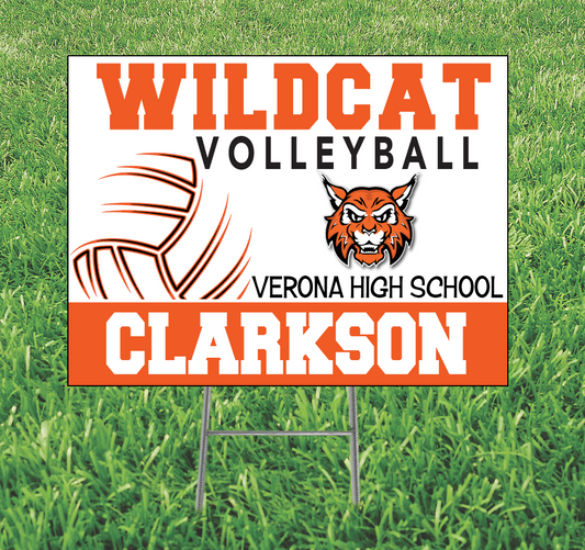 WILDCAT Volleyball Last Name Yard Sign