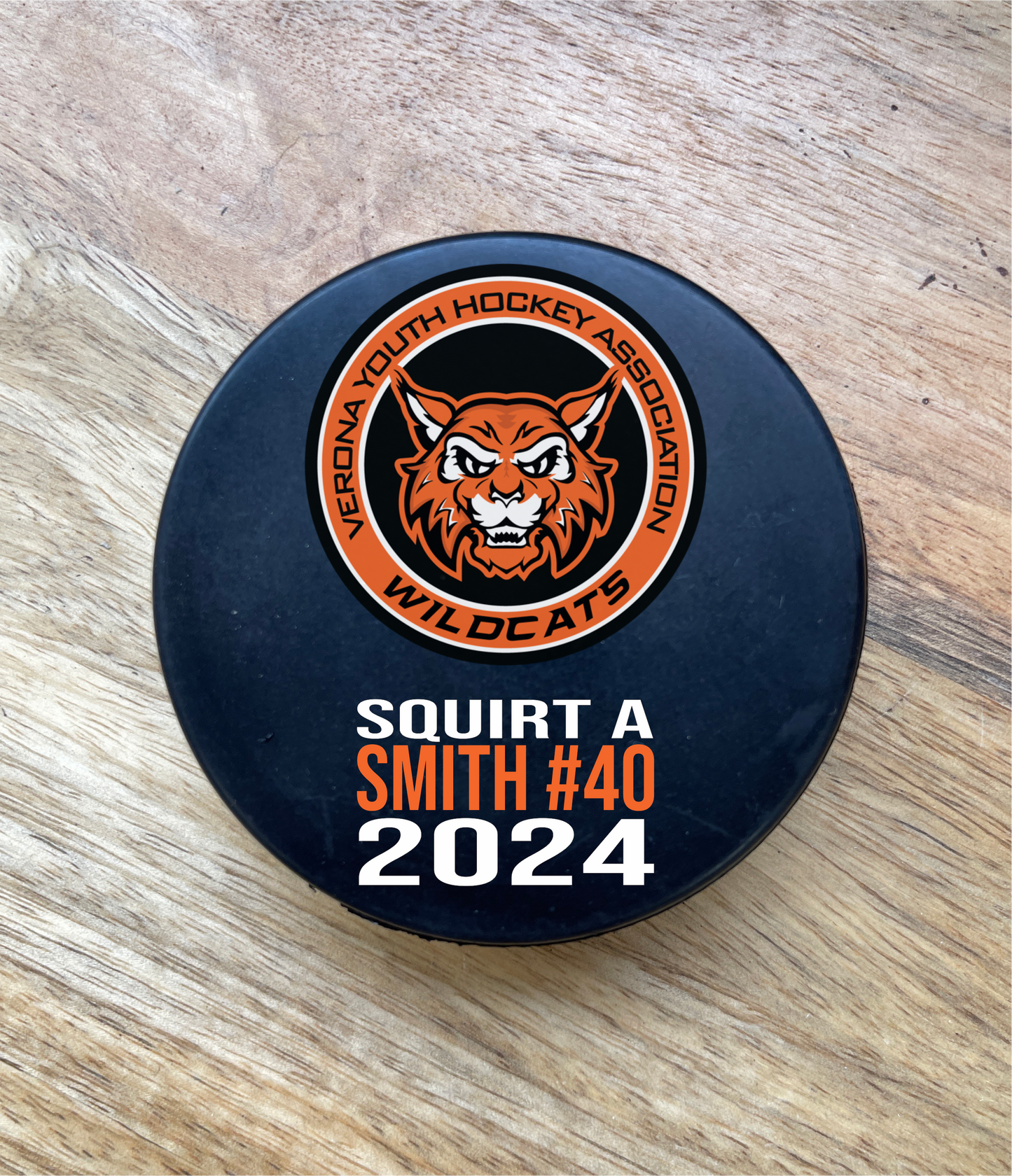 Customized Wildcat Verona Hockey Team Puck