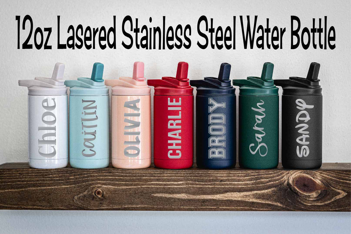 12oz Stainless Steel Personalized Water Bottle