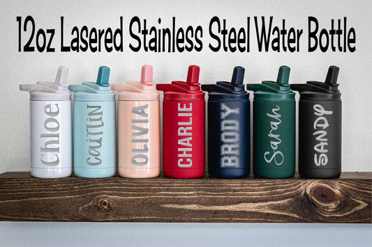 12oz Stainless Steel Personalized Water Bottle