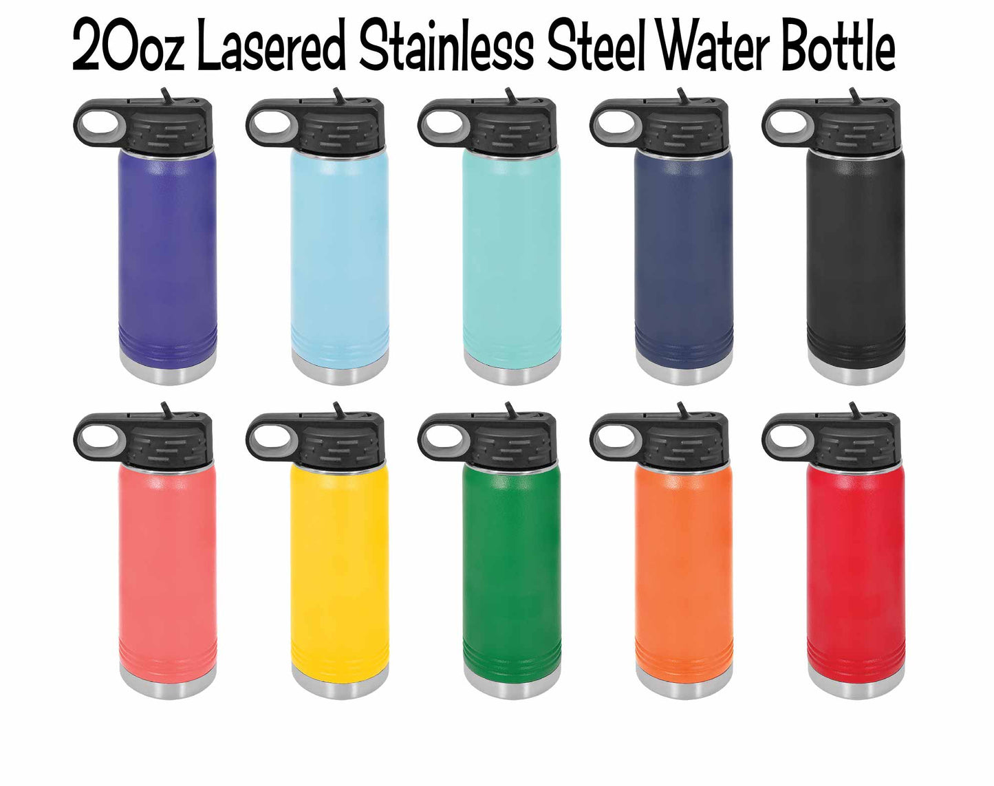 20oz Stainless Steel Personalized Water Bottle