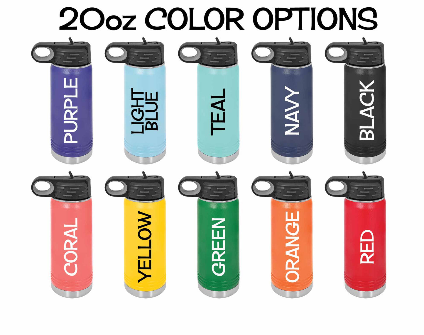 20oz Stainless Steel Personalized Water Bottle