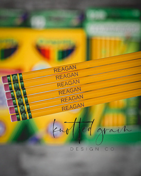 Personalized Pencils | 12 Pack | #2 | Engraved