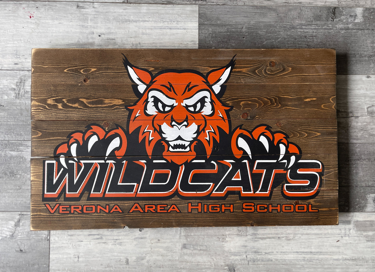 18x30 Wood Verona Wildcats Sign
