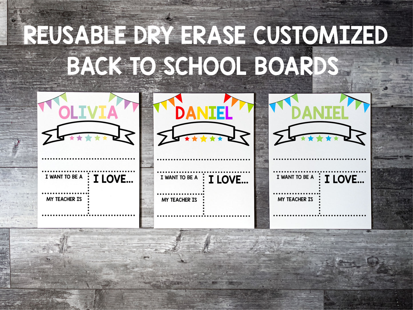 First Day of School Sign Dry Erase Board (Reusable)