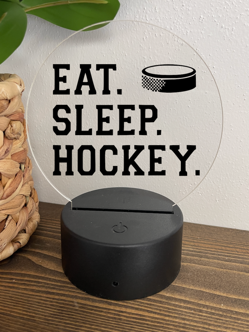 Eat Sleep Hockey Night Light