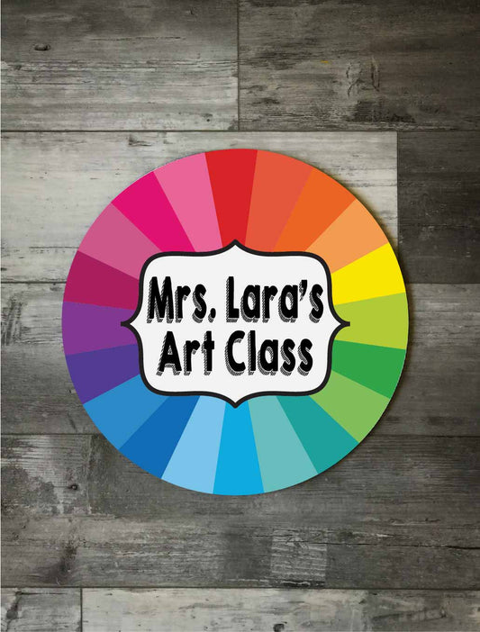 Teacher Color Wheel Sign