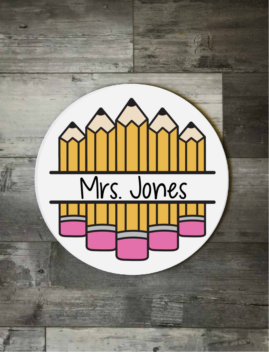 Teacher Pencil Split Sign