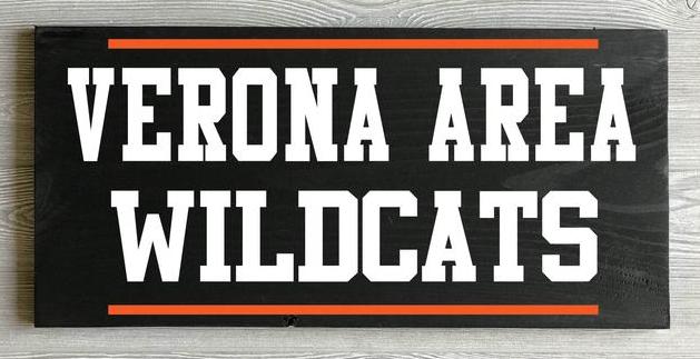 12x24 Verona Area Wildcats Wood Sign