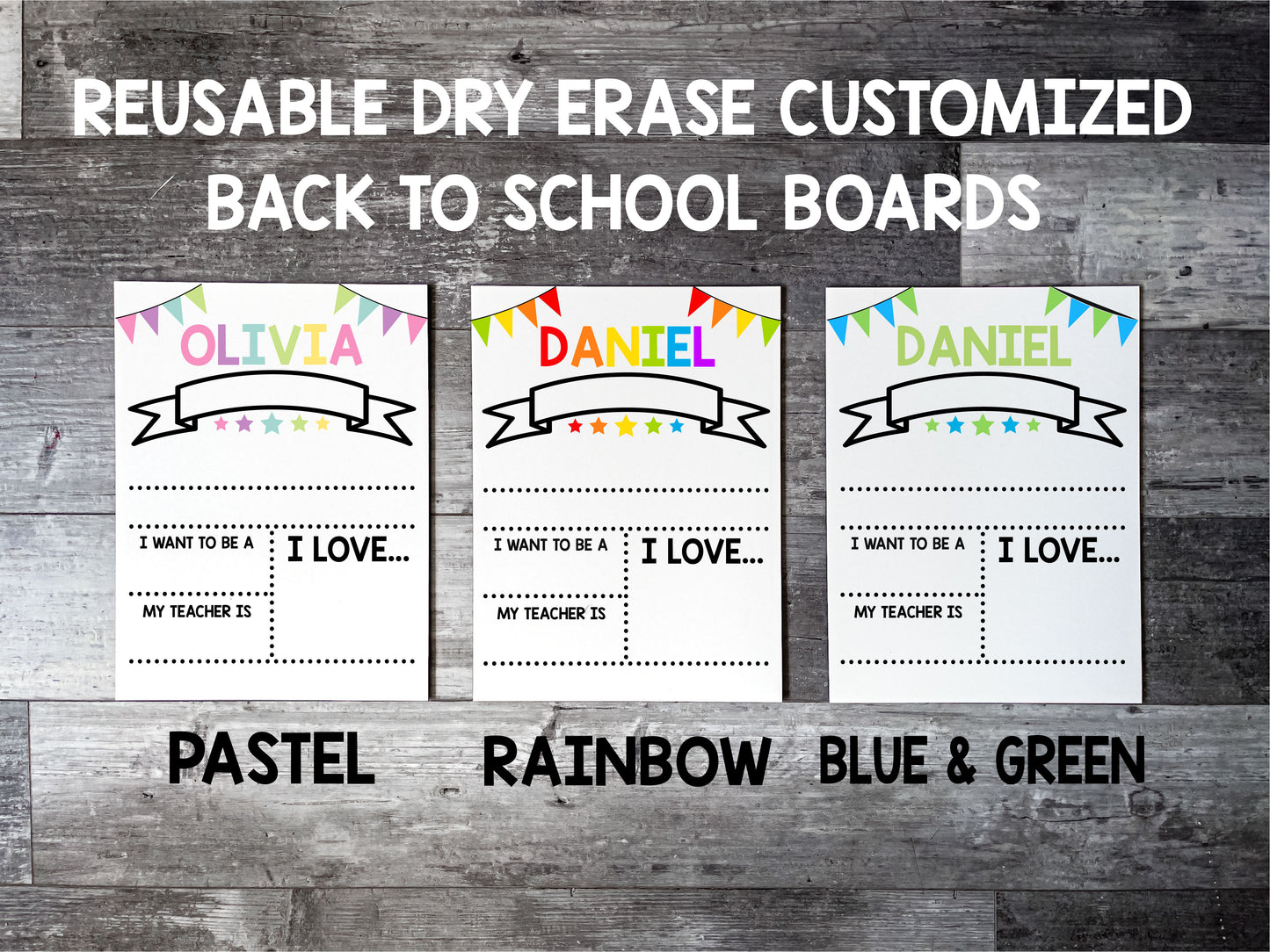 First Day of School Sign Dry Erase Board (Reusable)