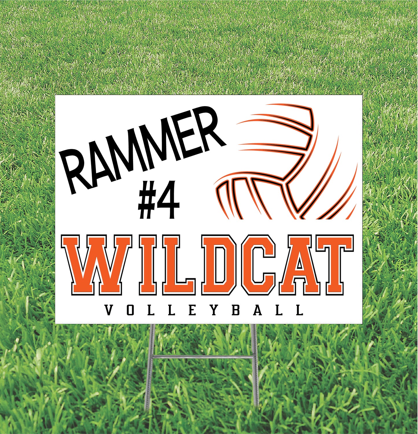 Name & Number Wildcat Yard Sign