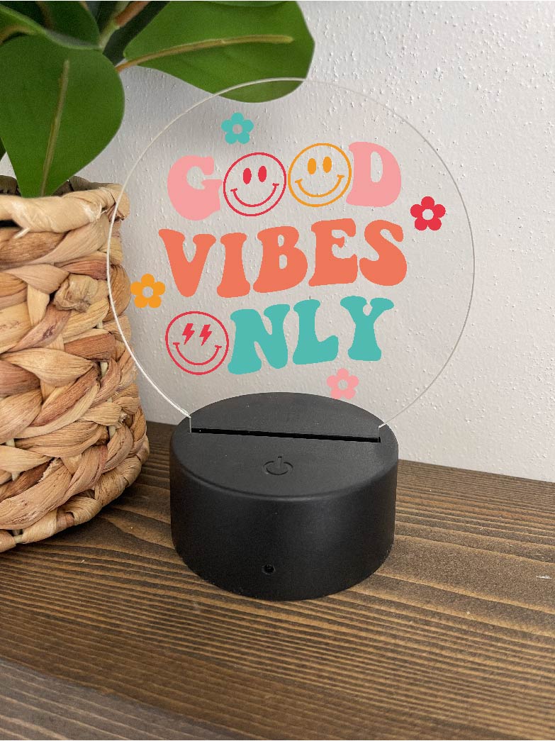 Good Vibes Only Night Light