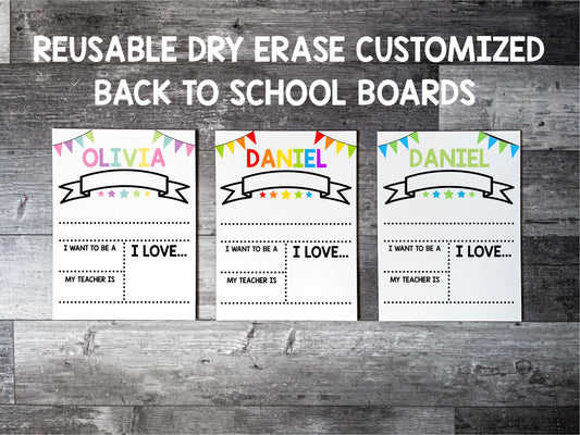 First Day of School Sign Dry Erase Board (Reusable)